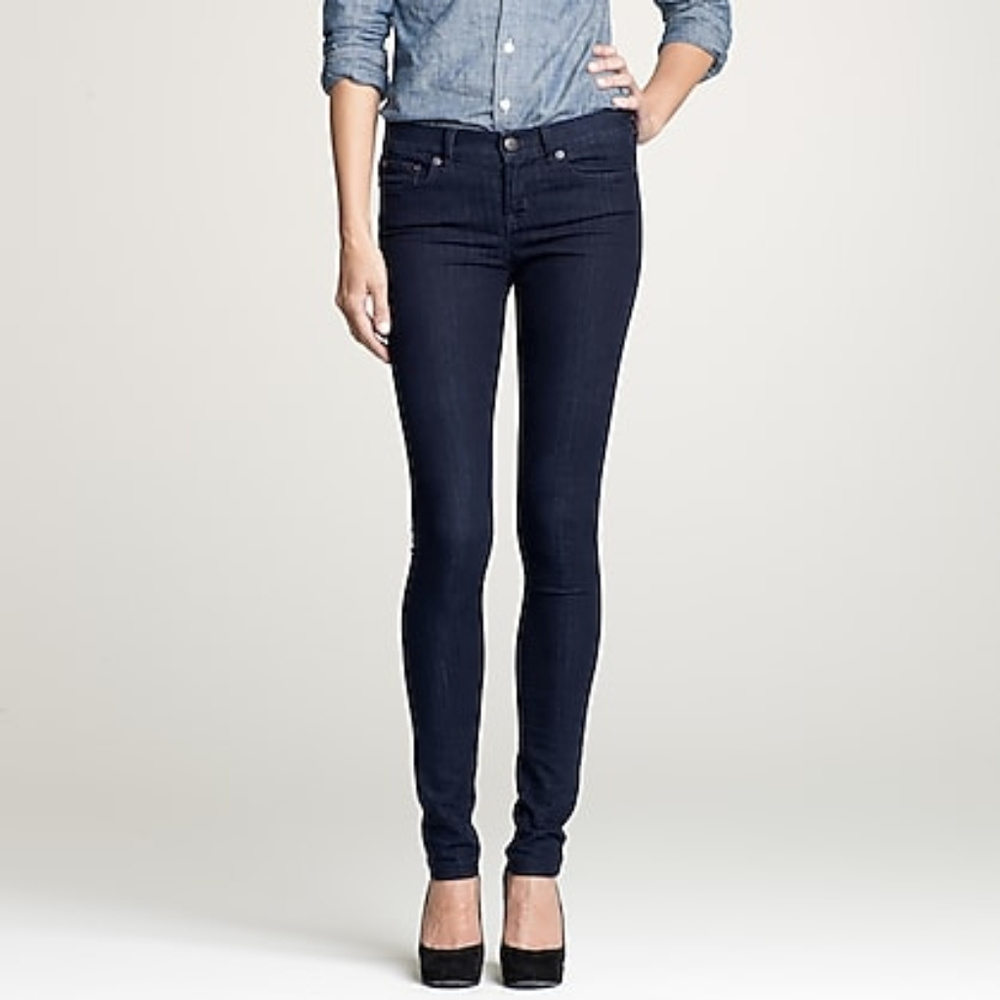 J. Crew Leggy Dark Wash Denim Skinny Jeans size 28